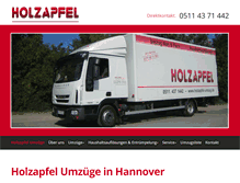 Tablet Screenshot of holzapfel-umzug.de